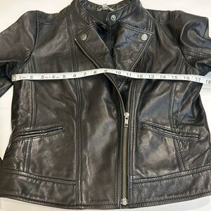 Rubbish Black Leather Moto Jacket
